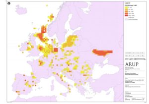 CO2 emission clusters and CO2 storage capacity in Europe Source (left) Carbon limits, adapted from Endrava (2018) Potential for CCS in Europe